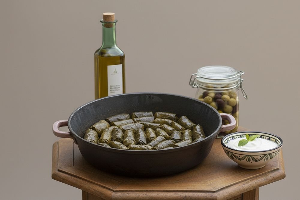 סיר עלי תרד ממולאים באורז וכוסמת